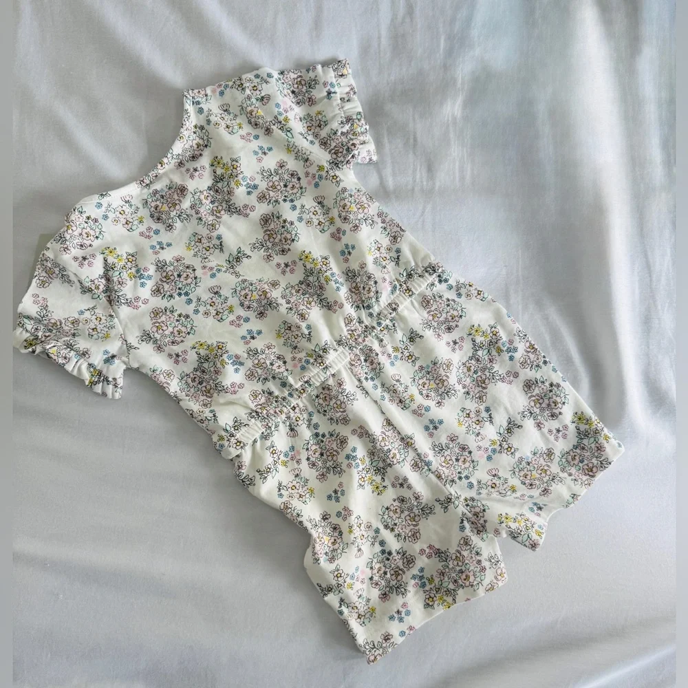 Primark Baby Girl Lot NWT Ditsy Floral Tanks Tops & Romper 12–24M | 100% Cotton